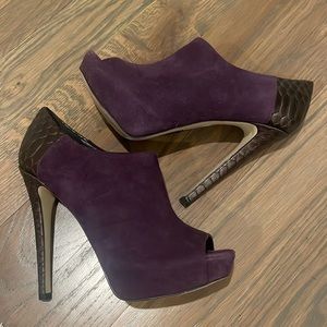 Boutique 9 purple suede heels. Size 7.5